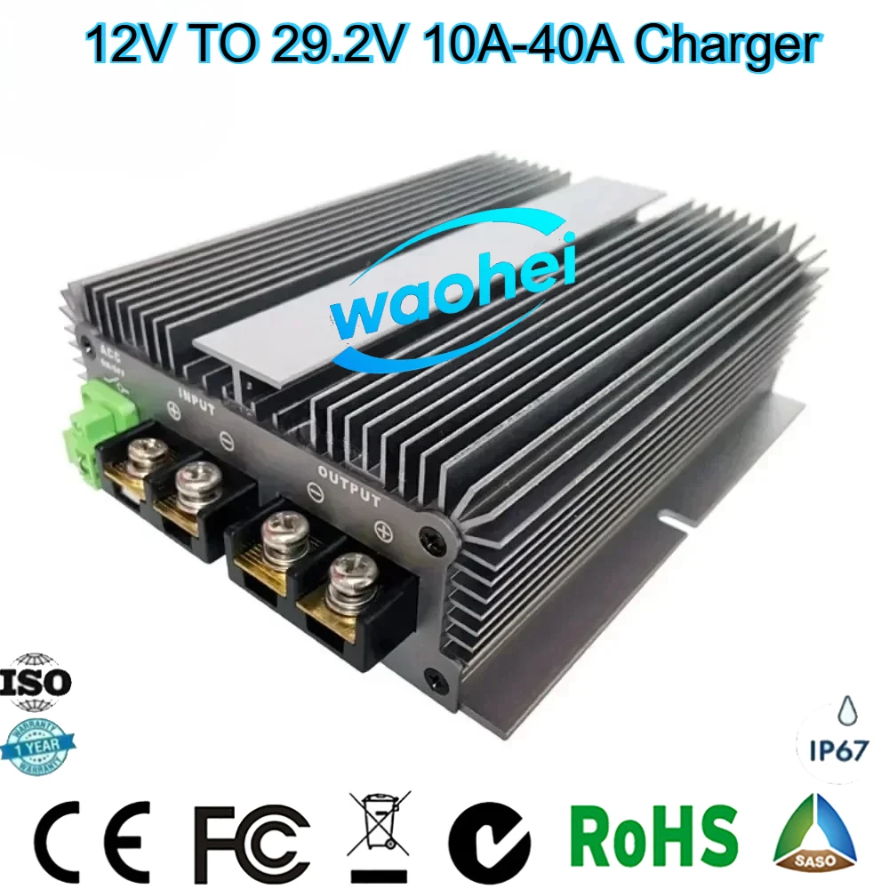 12V TO 29.2V 10A 20A 30A 40A DC DC Step Up Converter Charger For 29.2V Lipo Auxiliary Battery Charge 28V Lead Acid Battery CE