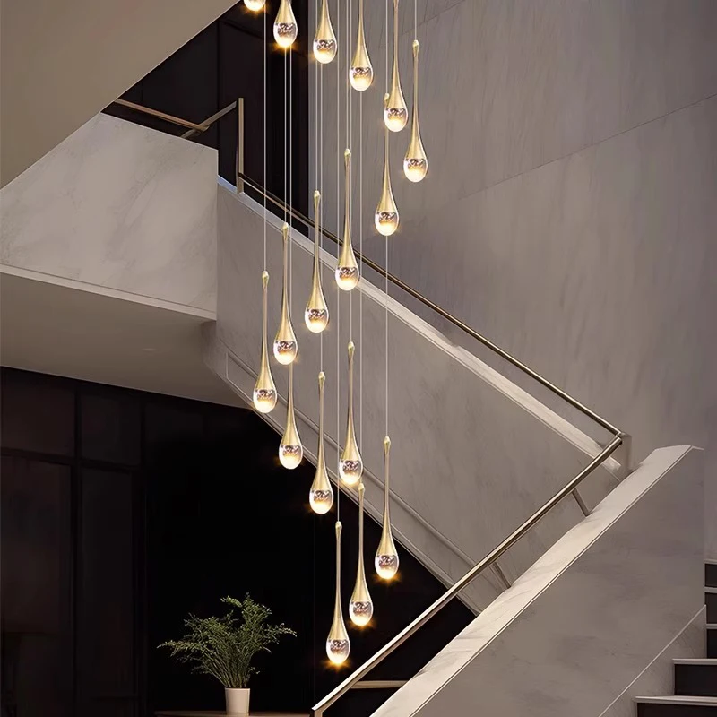

Modern Stair Chandelier Pendant Lights Indoor Lighting Ceiling Lamp Hanging Light Led Chandeliers For Living Room Indoor Lightin