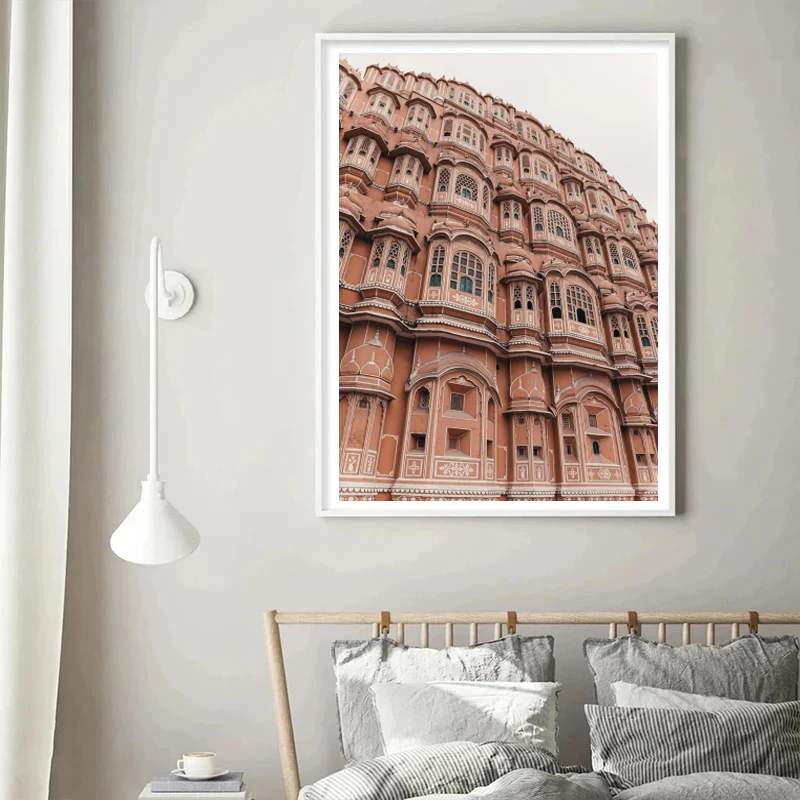 بوهو الهند ملصق تصوير مدينة, هندي, تاج مكان, هندسة السفر, لوحة قماشية, صور فنية جدارية, ديكور منزلي #4