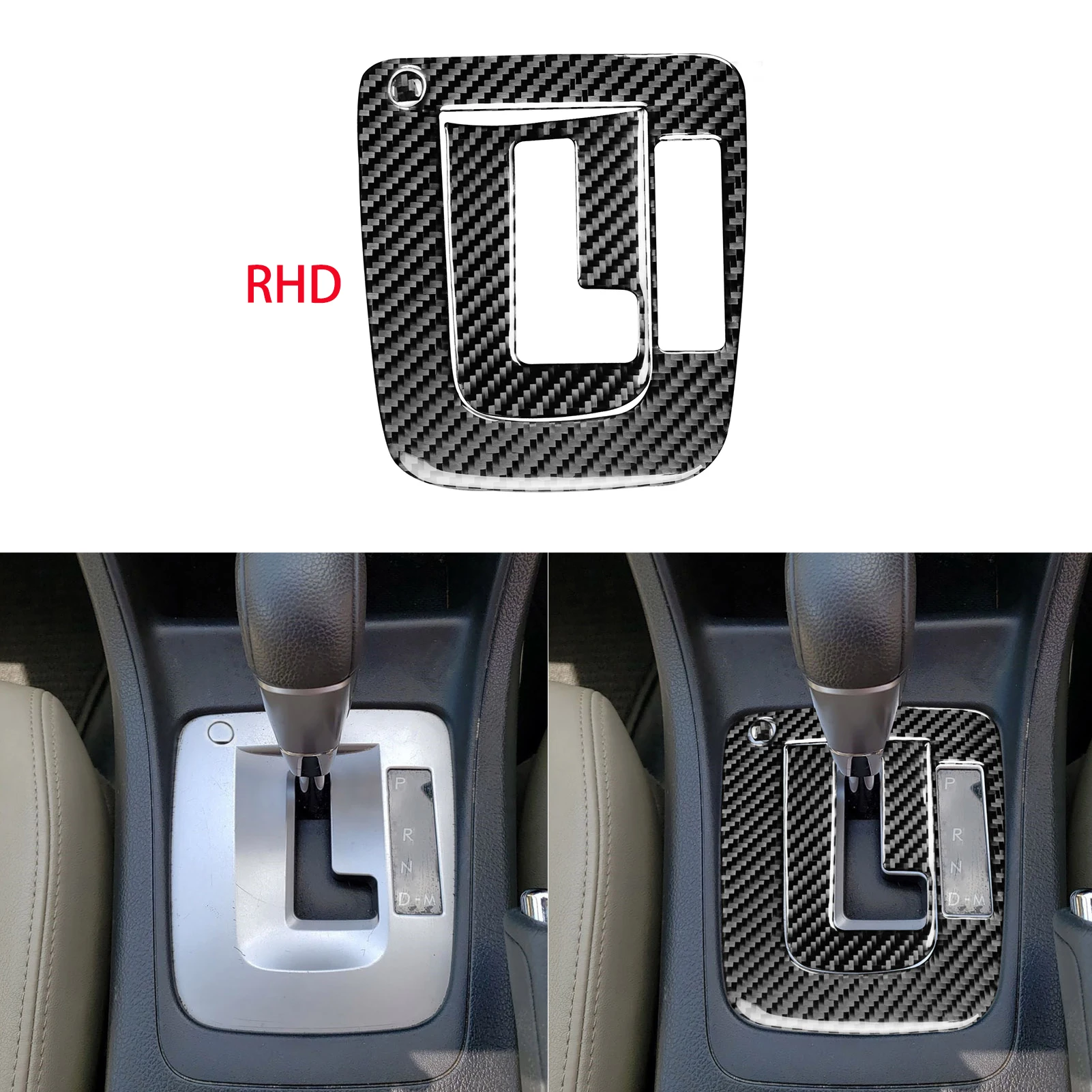 For Subaru Impreza 2012-2016 For XV Crosstrek 2013-2017 Car Carbon Fiber Interior Gear Shift Panel Set Accessories Trim Sticker
