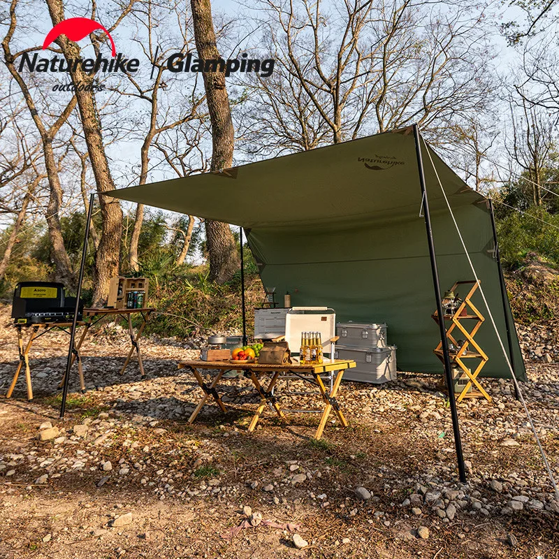 Naturehike NOUN Outdoor Cotton Square Sun Shelter 12㎡ Large Area 6-8persons Waterproof Fabric Canopy 6.6kg Travel Sunshade