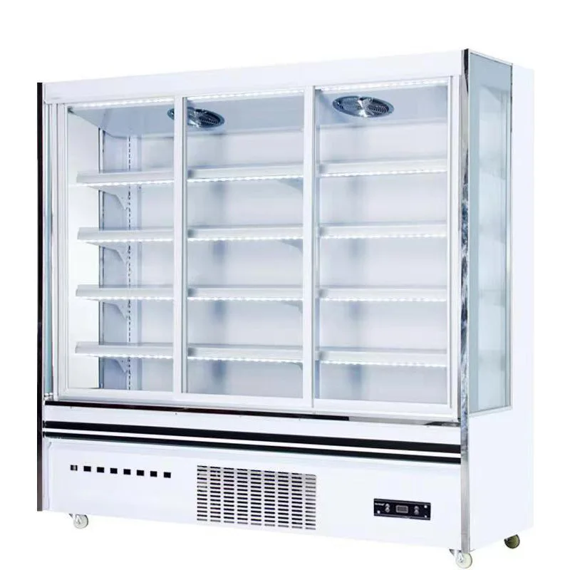 

Shangchao vegetable and fruit refrigerated cabinet vertical transparent glass commercial display cabinet fresh-keeping cabinet