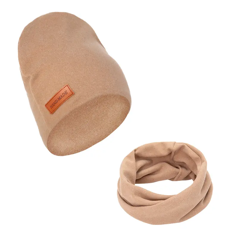 2Pcs/Lot Faux Cashmere Baby Turban Hats Scarf Set Newborn Kids Leather Stick Winter Double Layers Caps Bonnets Fashion Headwraps - Image 19