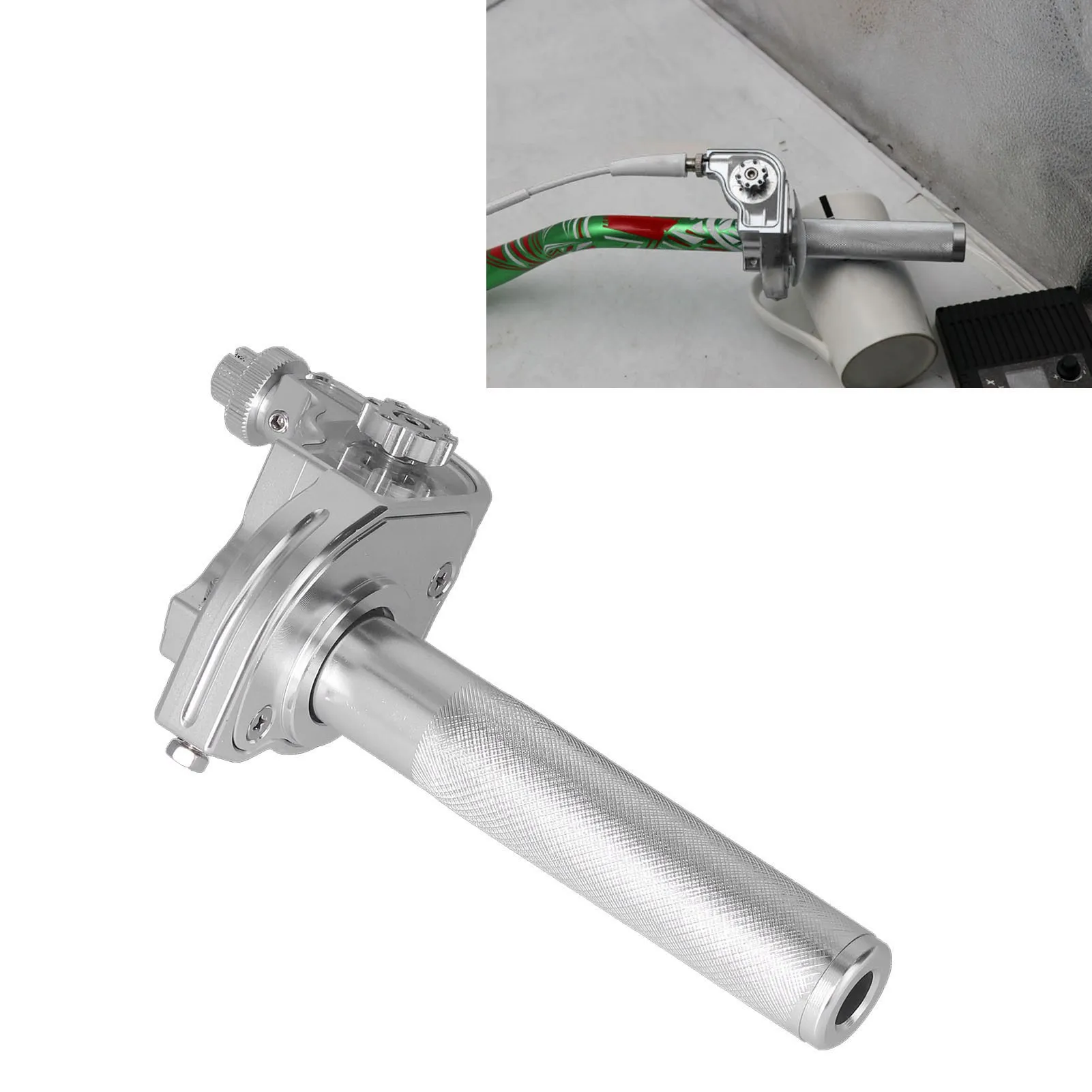 

CNC Aluminum Throttle Grips 22mm/0.87in Motorcycle Handlebar Replacement for CRF