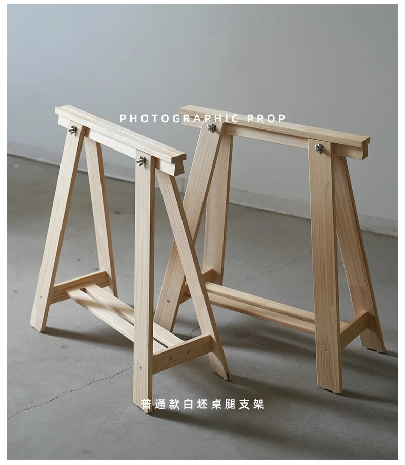 Rustic Wood Table Legs for Outdoor Photo Prop Stool Feet Vintage Workstation Base Industrial Photography Background Setting