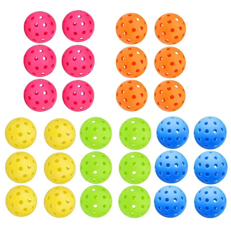 40 Holes Outdoor Pickleball Balls Hollow Out Practice Balls with Multiple Color