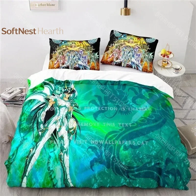 2026 3D Print Saint Seiya Bedding Set Duvet Cover Bedroom Comforter Covers Single Twin King Size Quilt Cover Home Textile