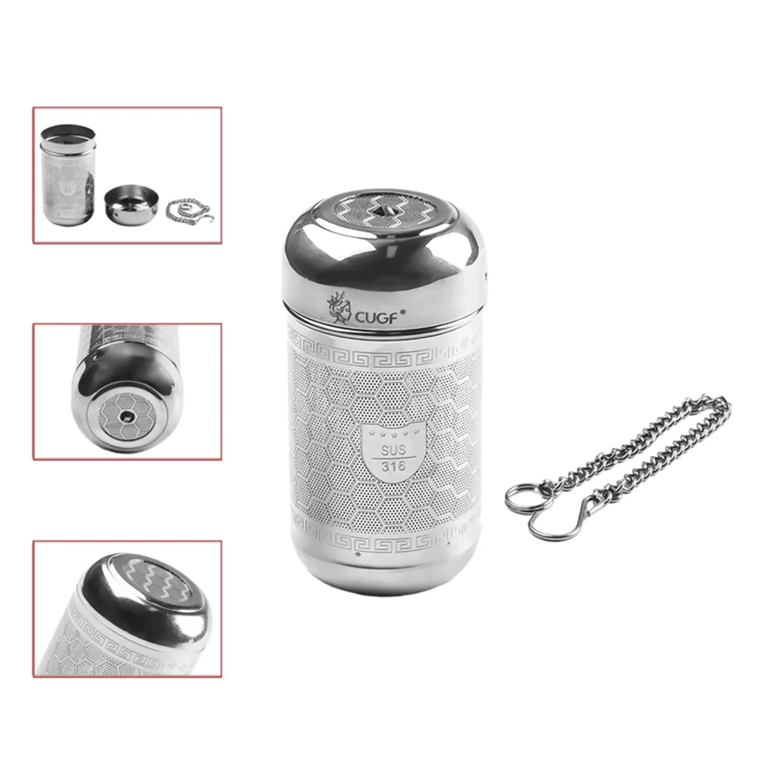 Tea Infuser Tea Ball Strainer Bar Kitchen Filter Tea Residue Food Grade Silver Universal Updated Slim Lid Flowers