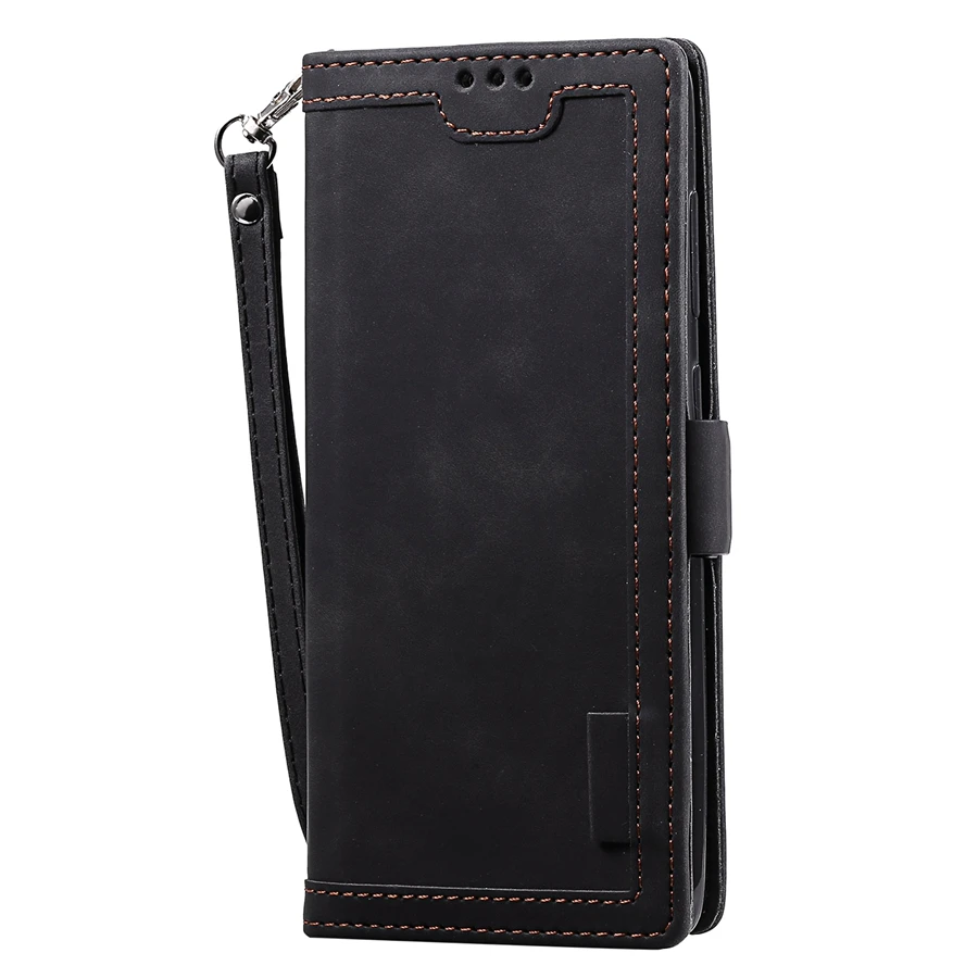 Retro Stitched Leather Wallet Case For Samsung Galaxy S20 S20Plus S20Ultra S20FE S10/S9Plus Note10 Lite Note20 Ultra A12 A32 A52