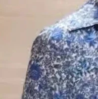 

2024 Women's Blue V Neck Dress Single Breasted Waist Elegant Women's Three Quarter Sleeve Maxi Dress