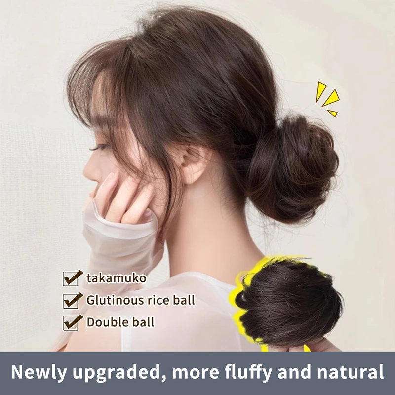 

Synthetic Hair Bun Rubber Band Wig Bag Fluffy Natural High Ponytail For Women Hairdressing Styling Tools