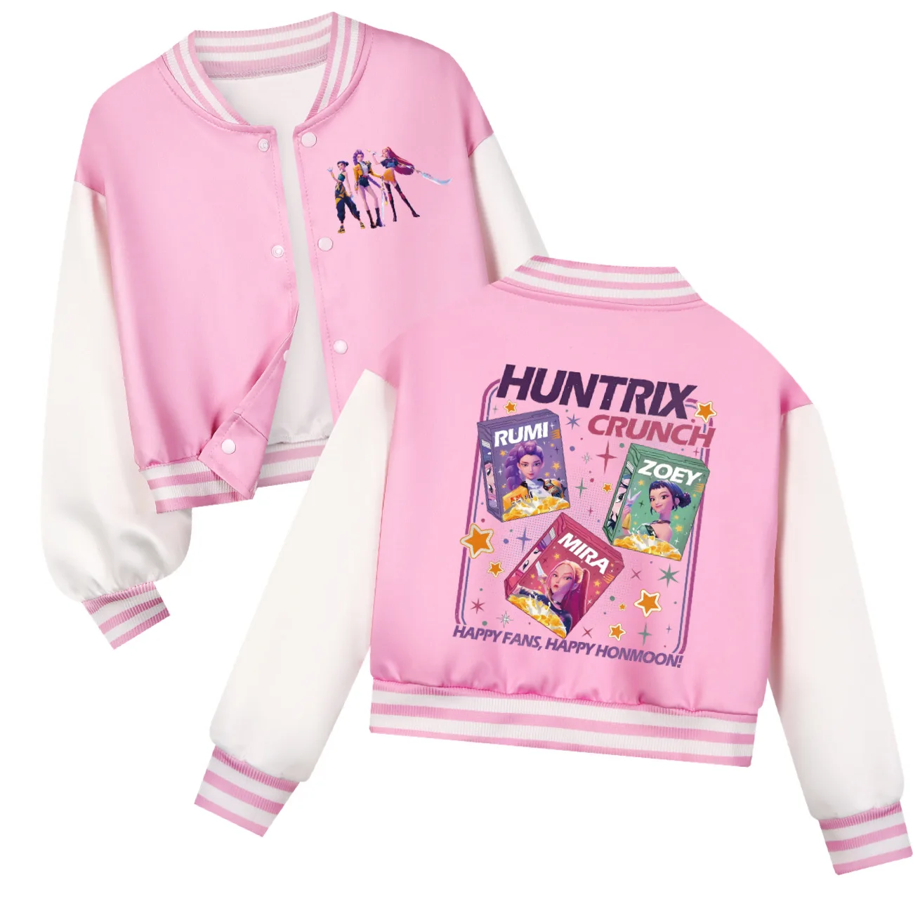 

Бейсбольная форма KPop Demon Hunters Rumi Zoey, модные топы для девочек, пальто, детская спортивная верхняя одежда, подарочные куртки для фанатов кино