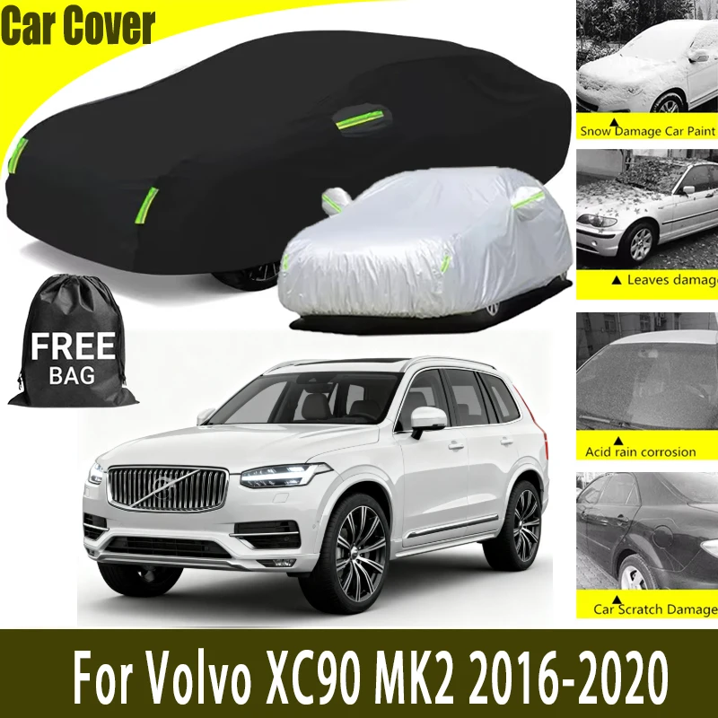 

For Volvo XC90 MK2 2016-2020 2019 All-Weather Car Cover Outdoor Waterproof Snowproof Sunshade, Winter & Summer Auto Protection