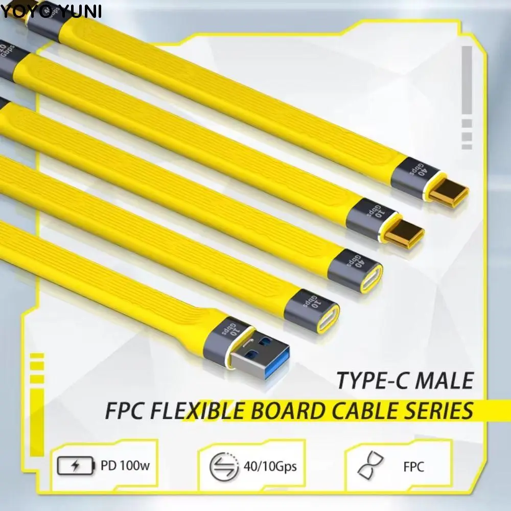 

Type C to C Fast Charging Wire 10Gbps/40Gbps USB Fast Charging Cable Durable Male to Male/Female PD Charging Wire