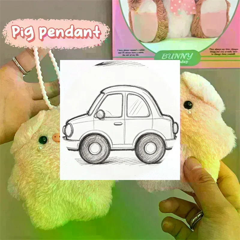 

[JT]1Pc Cute Pink Piggy Plush Keychain Lovely Stuffed Doll Pendant for Girl Backpack Charms Gifts