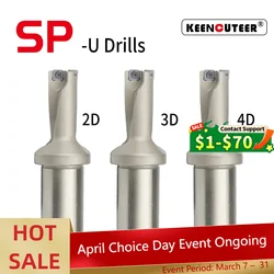 SP Drill Drills Metal Drill Indexable  Series 2D 3D 4D  29mm-195mm Mechanical Lathe Suitable SPMG/SPGT Blade CNC Bit Set