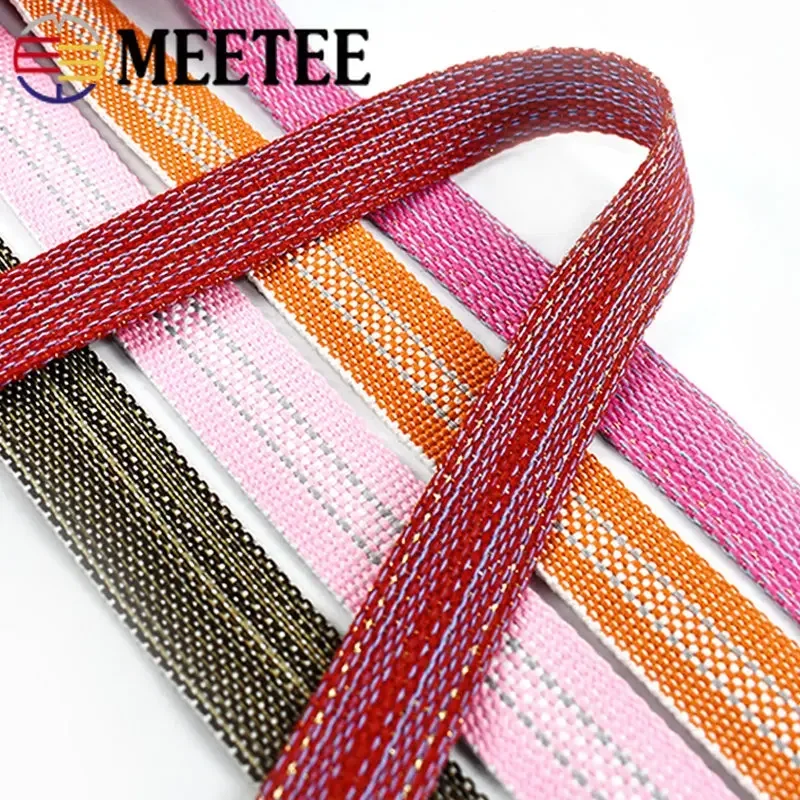 5/10Meters 20-34mm Polyester Jacquard Webbing Cotton Tape Shoulder Bag Strap Shoes Ribbon Backpack Clothing Sewing Accessories