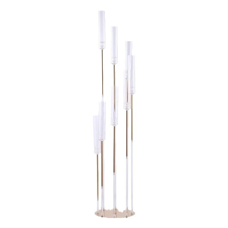 Candlesticks 49 Inches Candelabra Candle Holders Stands Luxury Metal and Acrylic Wedding Table Centerpieces Party Decoration