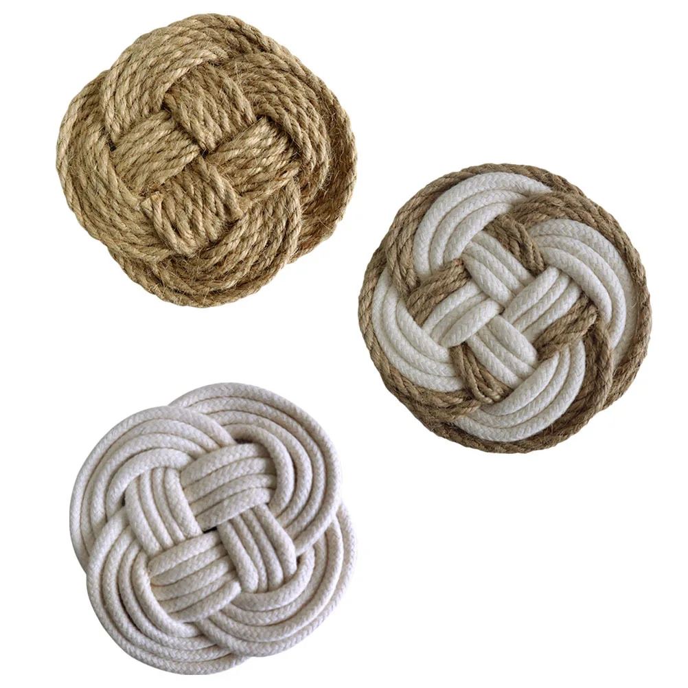 3 قطعة الوقايات الطعام المنسوجة كأس الحصير الزخرفية الحرارة برهان أدوات المائدة المنزلية حماة خمر تحديد الموقع التصوير الدعائم