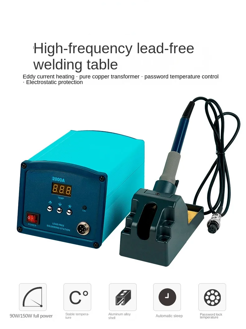 

High Frequency Soldering Station Electric Soldering Iron Temperature Control Station High Power 90W/150W