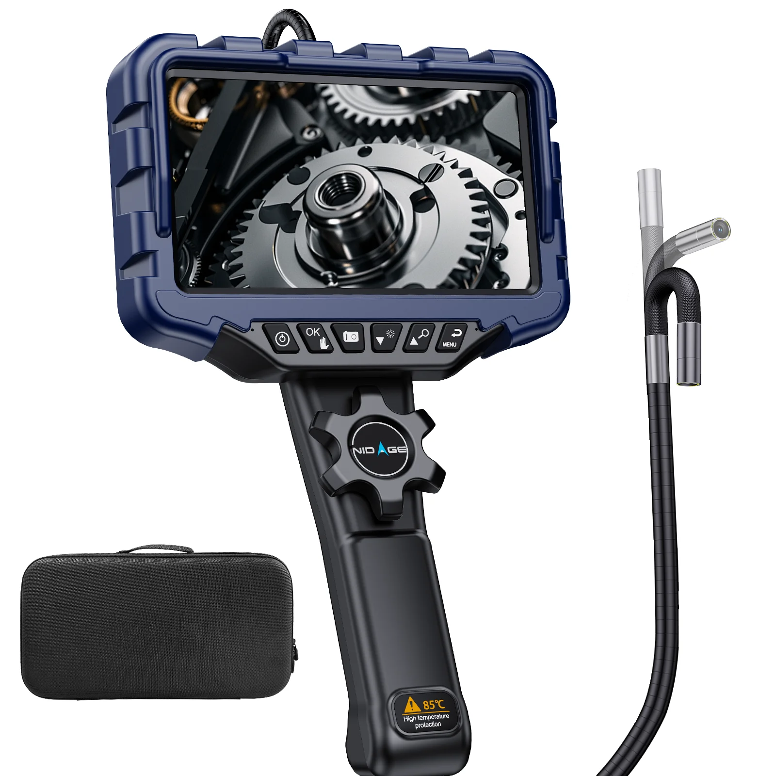 2MP 1080P 7Inch IPS Screen 3.9mm 360Degree  Articulate  Rotation Steering Industrial Endoscope Inspection Microscope Camera 1.1M