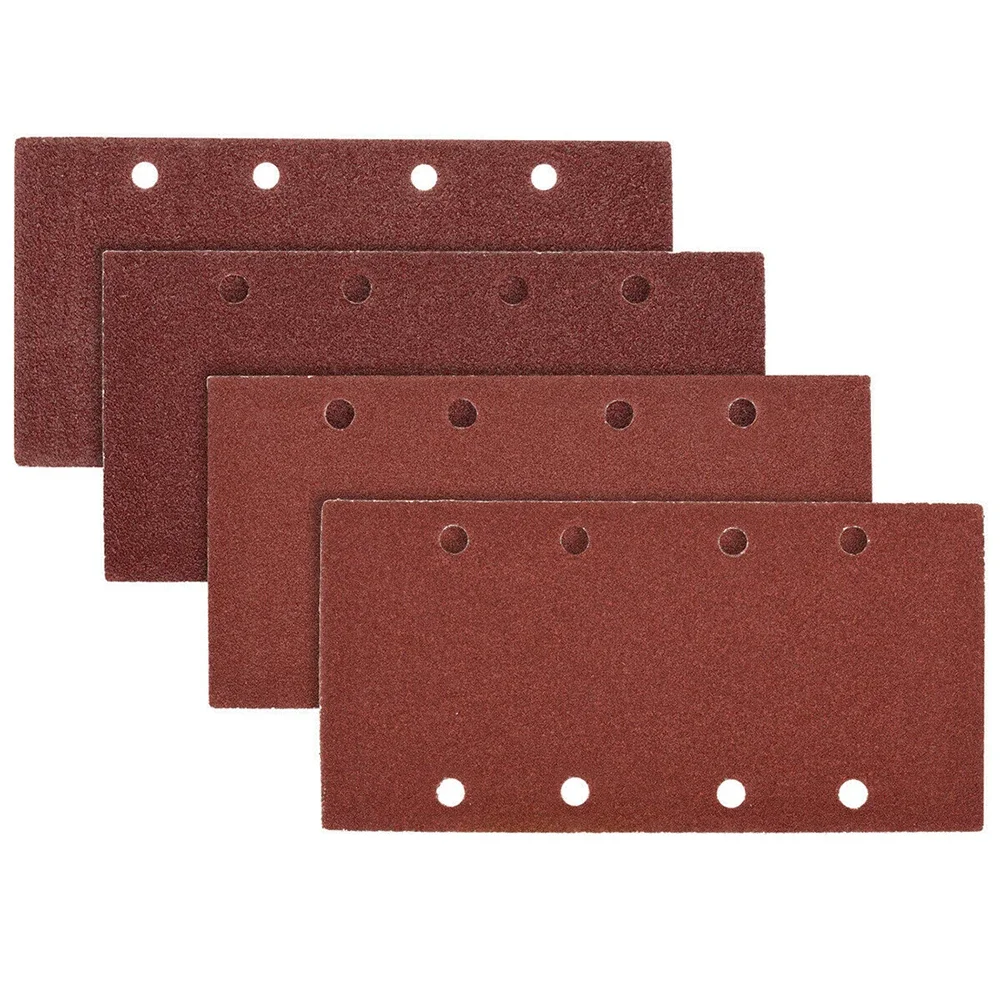 20 pezzi di carta vetrata quadrata floccaggio carta vetrata dischi abrasivi fogli abrasivi lavorazione del legno lucidatura strumento 93x185mm fogli di carta vetrata