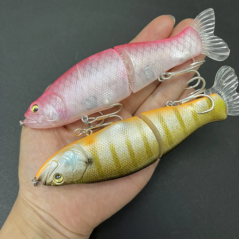 30g 135mm Multi Joint Slow Sinking Pencil Fishing Lures Saltwater Bass Artificial Bait with Soft Tail Pesca Wobbler Equipment