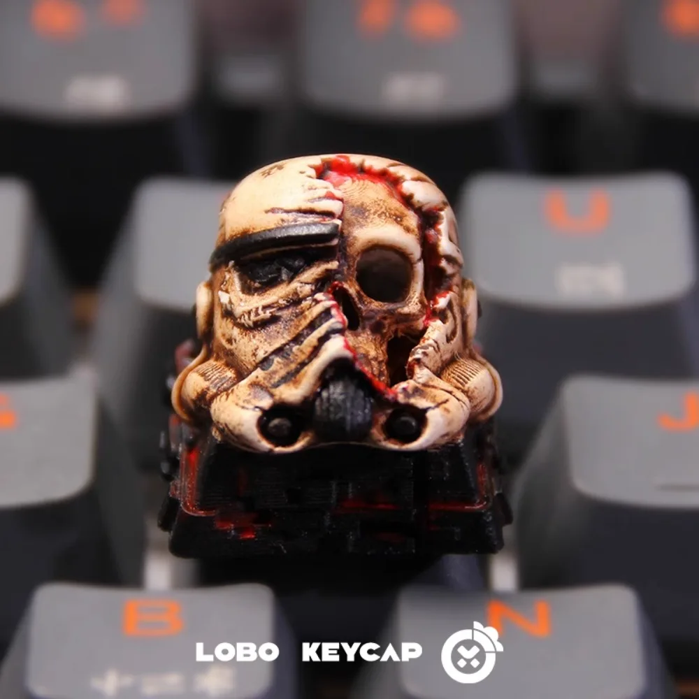 Dreadful Skeleton Keycap 3D Resin Translucent Artisan Anime Custom Cartoon KeyCap Mechanical Gaming Keyboard Accessories Gift