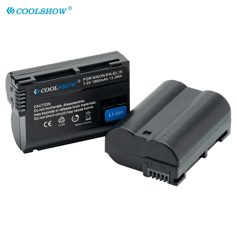 EN-EL15 / EN-EL15a Аккумулятор для Nikon D7500 D7200 D7100 D7000 D850 D810 D810A D800 D800E 1900mah EL15 батареи для камеры