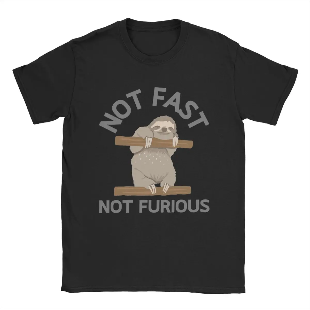 Men T-Shirt Not Fast Not Furious Vintage Pure Cotton Tees Short Sleeve T Shirt Round Neck Tops Gift Idea