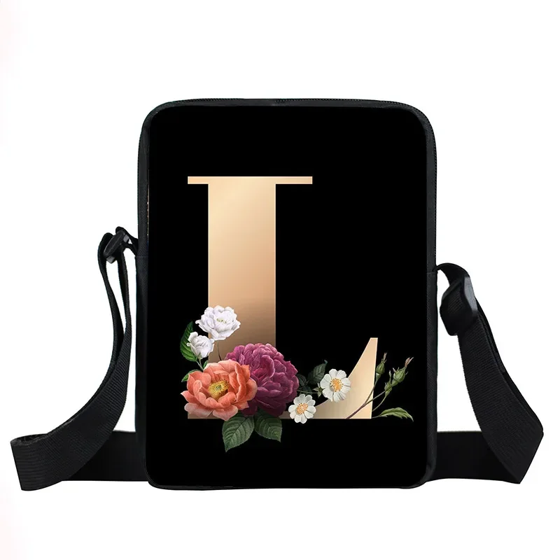 A-Z Alphabet  Flower Messenger Bag Women 26 Initial Letter  Handbags Bridesmaid Party Bag Bridal  Shoulder Bags Gift