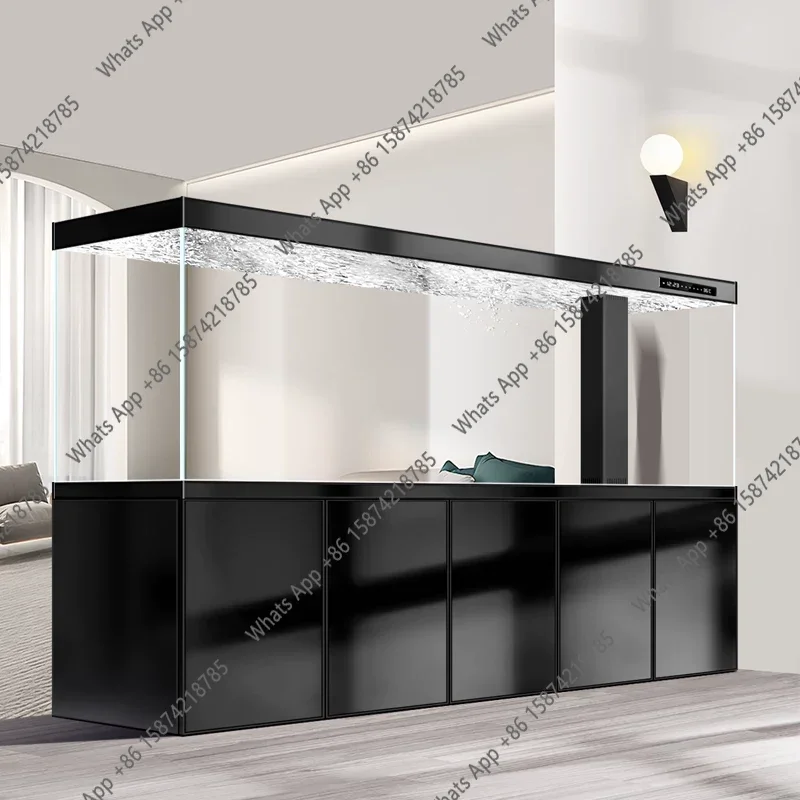 

Аквариум из алюминиевого сплава с нижним фильтром без необходимости замены воды, с самокачающейся системой, для арован, с креплением к стене