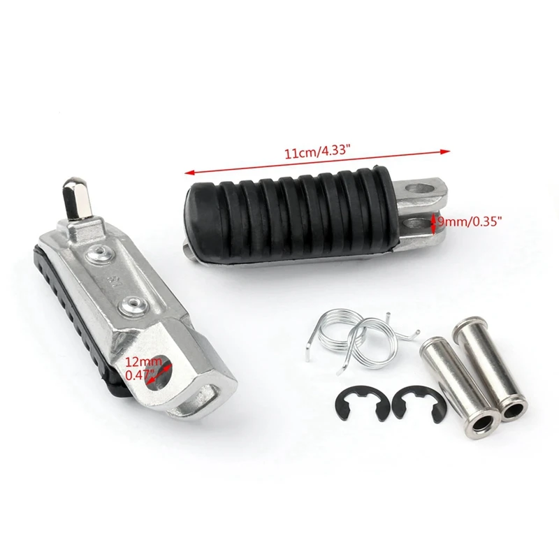 ✼Motorcycle Front Footrest Foot Pegs for KAWASAKI NINJA 250 400 650 1000 VERSYS Z1000SX Z750 ER6F ZX6R ZX12R