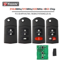 YIQIXIN 313.8/315/433Mhz 4D63 For Mazda 2 3 5 6 8 M2 M3 M5 M6 CX-7 CX-9 MX-5 BGBX1T478SKE125-01 KPU41788 SKE126-01Remote Car Key