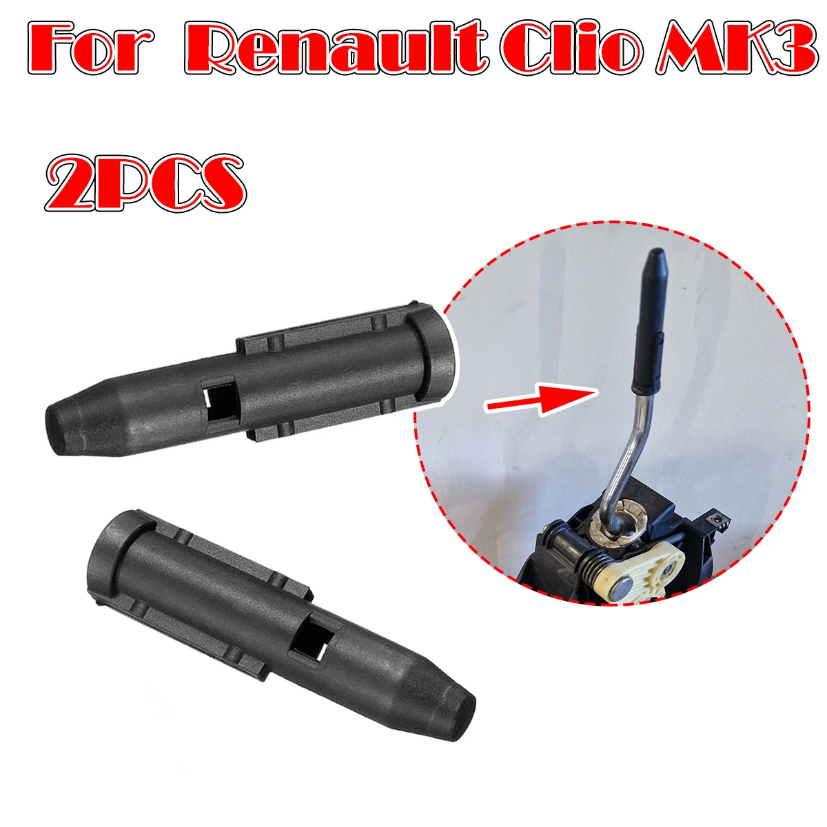 

5 Speed Gear Shift Knob Stick Rod Lever Pen Adapter Inner Sleeve Shifter For Renault Clio MK3 Peugeot 306 Berlingo B9 Partner