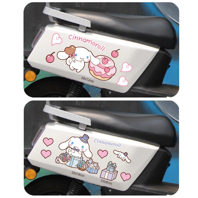 Sanrio Kawaii Cinnamoroll Sticker Car Decoration Cute Sticker Electric Car Scratch Blocking Sticker Children\'s Toy ChristmasGift