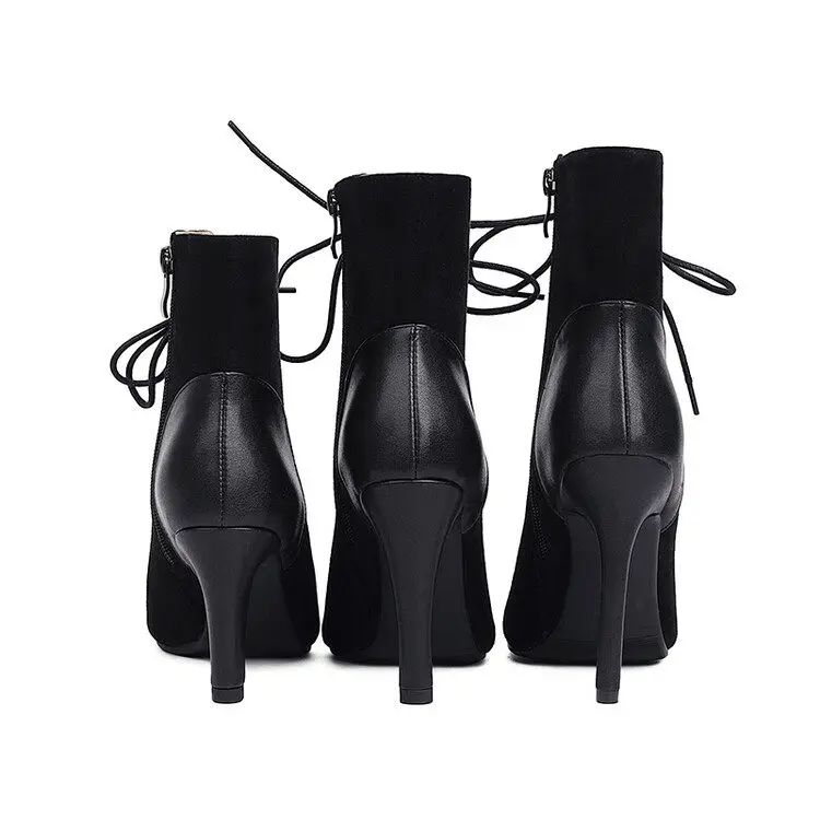 3.7 inches Exotic 11cm Heel 9.5cm Platform Suede Elegant Twisted buttocks Jazz Dance Shoes Nightclub Show Women's Ankle Booties