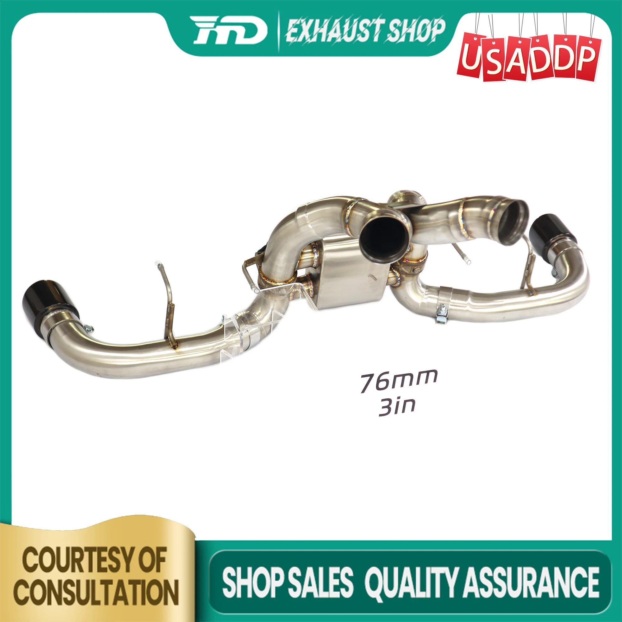 

Exhaust system for McLaren 570S Electronic valve Muffler Tips SS304 High quality HMD Non-destructive installation Catback