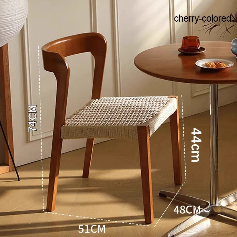 تصميم كرسي خشبي لتناول الطعام مقهى الشمال كراسي الروطان الداخلية الألعاب بار مكتب مريح Krzeslo Do Jadalni أثاث الحدائق #6