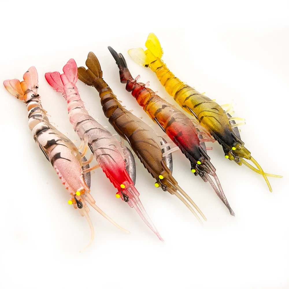 Juego de cebo para camarones, fabricación de señuelos blandos, 90mm/12,5g, 10 Uds.