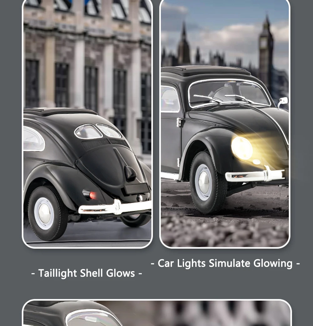 1/16 Full Scale Klassisches RC Auto D62mini Fernbedienung Auto Retro Käfer 1950 Klettern Fahrzeug Simulation Modell Spielzeug Für Kinder – Detail 6