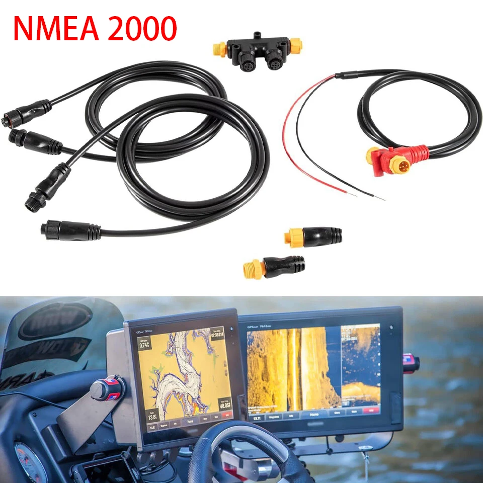 

TML NMEA 2000 Starter Kit Power Cables Drop Cables Dual Tee Connector Terminators Kit for Lowrance Simrad Garmin Dual Device