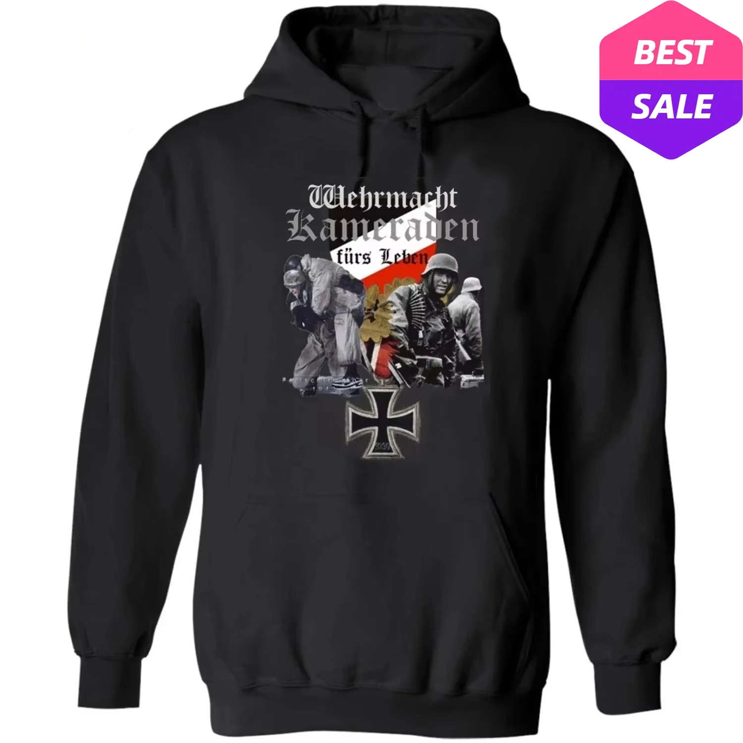 

Wehrmacht Mission and Glory Lifelong Comrade In Arms пуловер с капюшоном из 100% хлопка удобные повседневные мужские толстовки уличная одежда