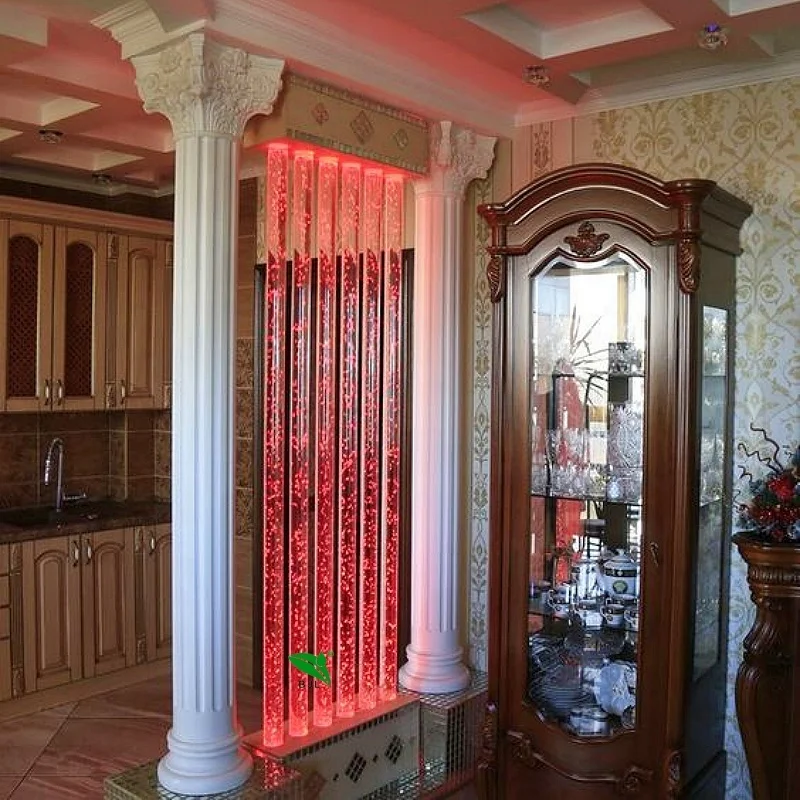 

Customized. restaurant home light decoration LED glowing aquarium bubble wall screens room dividers