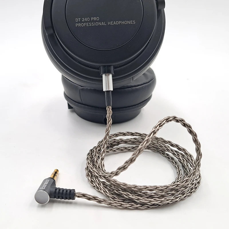 سماعة أذن Sennheiser DENON JBL beyerالديناميكي AKG Y50 LIVE2 DT240PRO قابلة للاستبدال كابل مطلي بالفضة والنحاس والكريستال