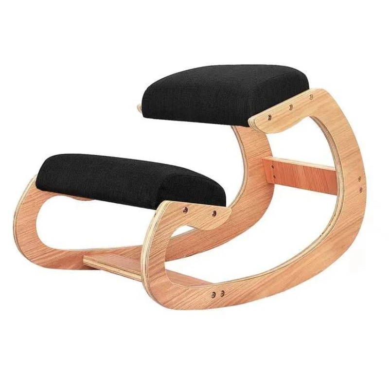 Silla mecedora ergonómica de madera para arrodillarse, taburete para corregir la postura, silla de ordenador, Original, muebles de oficina para el