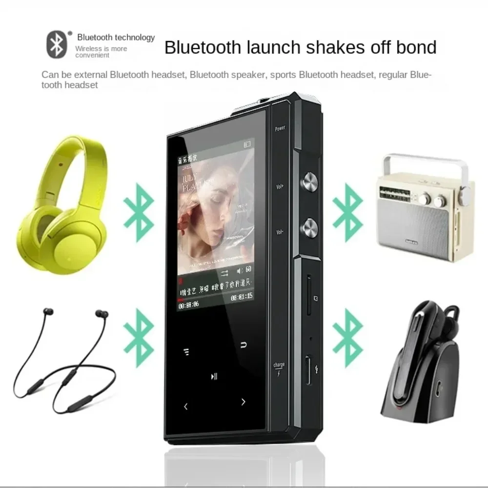 Moonlight Box M1601 MP3 Portable Music Player Bluetooth Built-in Microphone Speaker Repeater with 2.4inch 320*240 1500mAh Scree