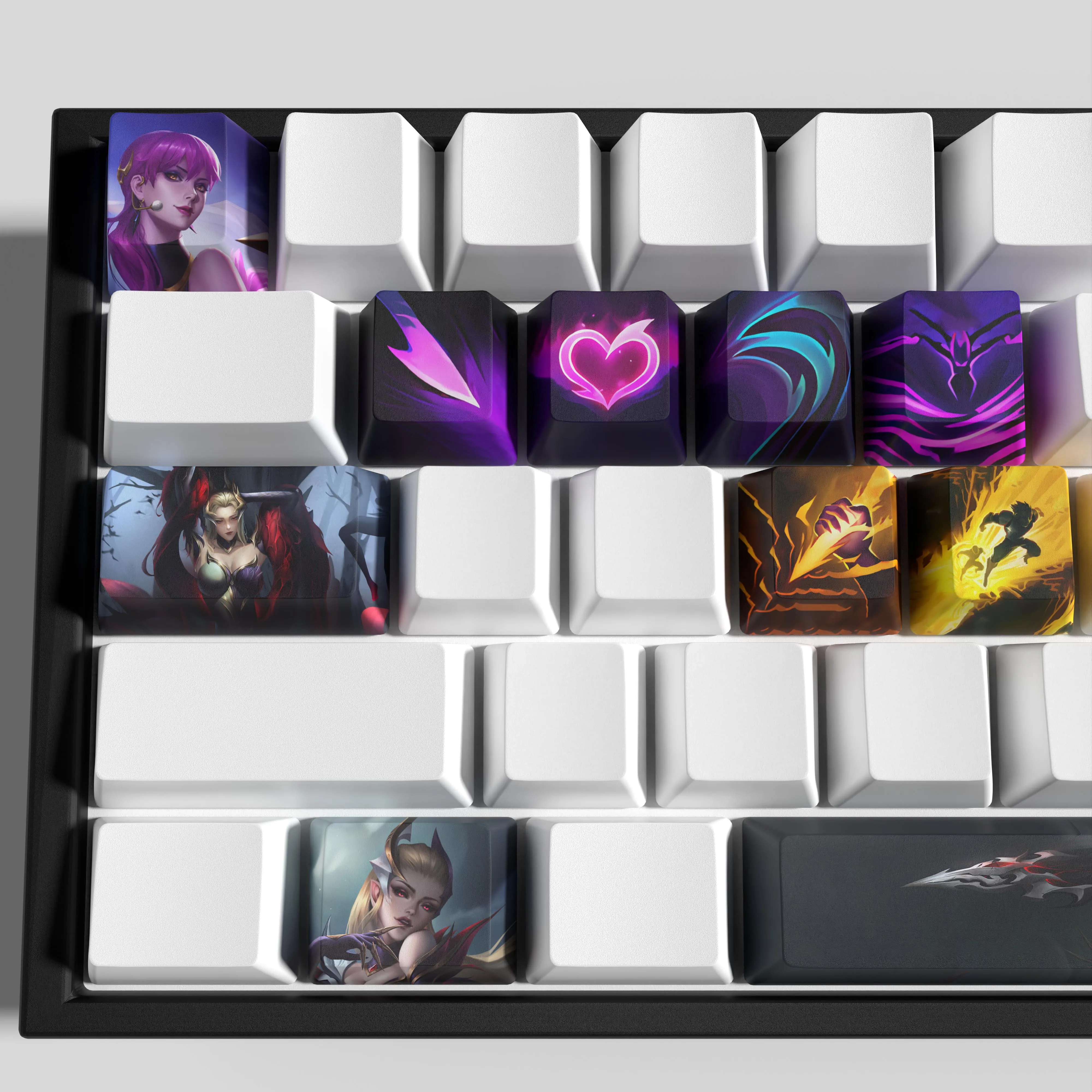 Evelynn keycaps League of Legends Evelynn keycaps game keycaps OEM Profile 12keys PBT dye sub keycaps