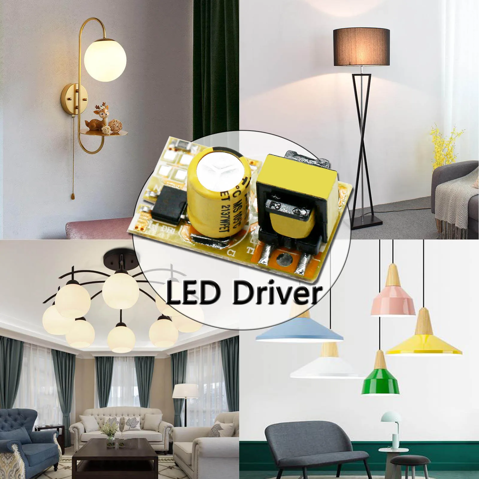 Imagem -06 - Driver de Led 318w Fonte de Alimentação Corrente Constante 115ma Transformadores de Iluminação de Controle de Tensão Automático para Luzes Led Diy 80 Peças