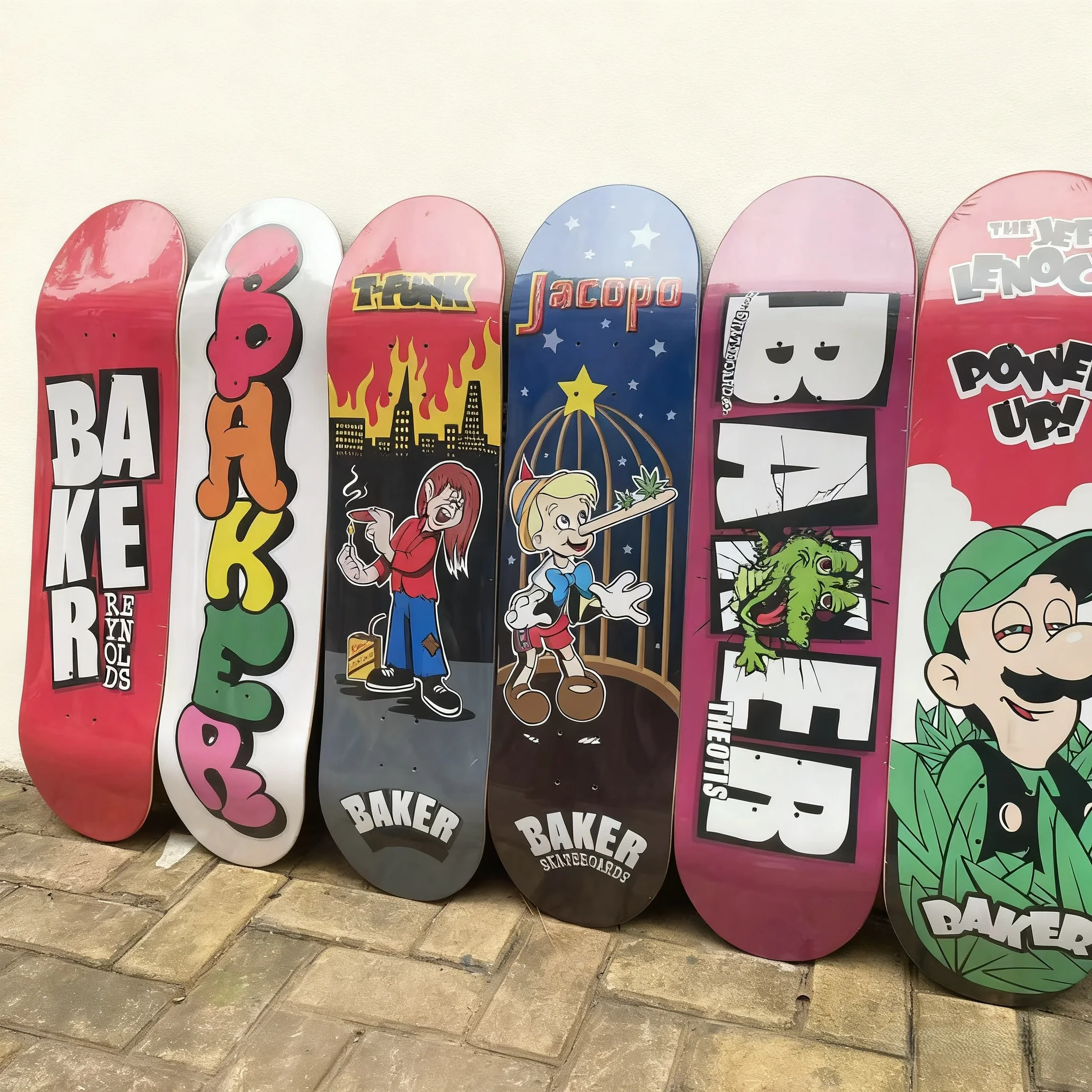 سطح لوح تزلج بيكر مصنوع من خشب القيقب الكندي بنسبة 100%، هيكل 7 طبقات، خيارات الحجم: 7.75/8.0/8.25/8.5 بوصة